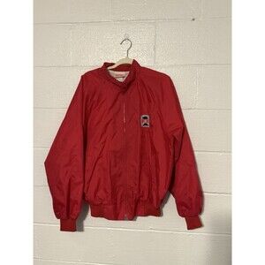 Vintage Hartwell Red Nylon Bomber/Windbreaker Jacket Men’s XL (46-48) 1st brooks